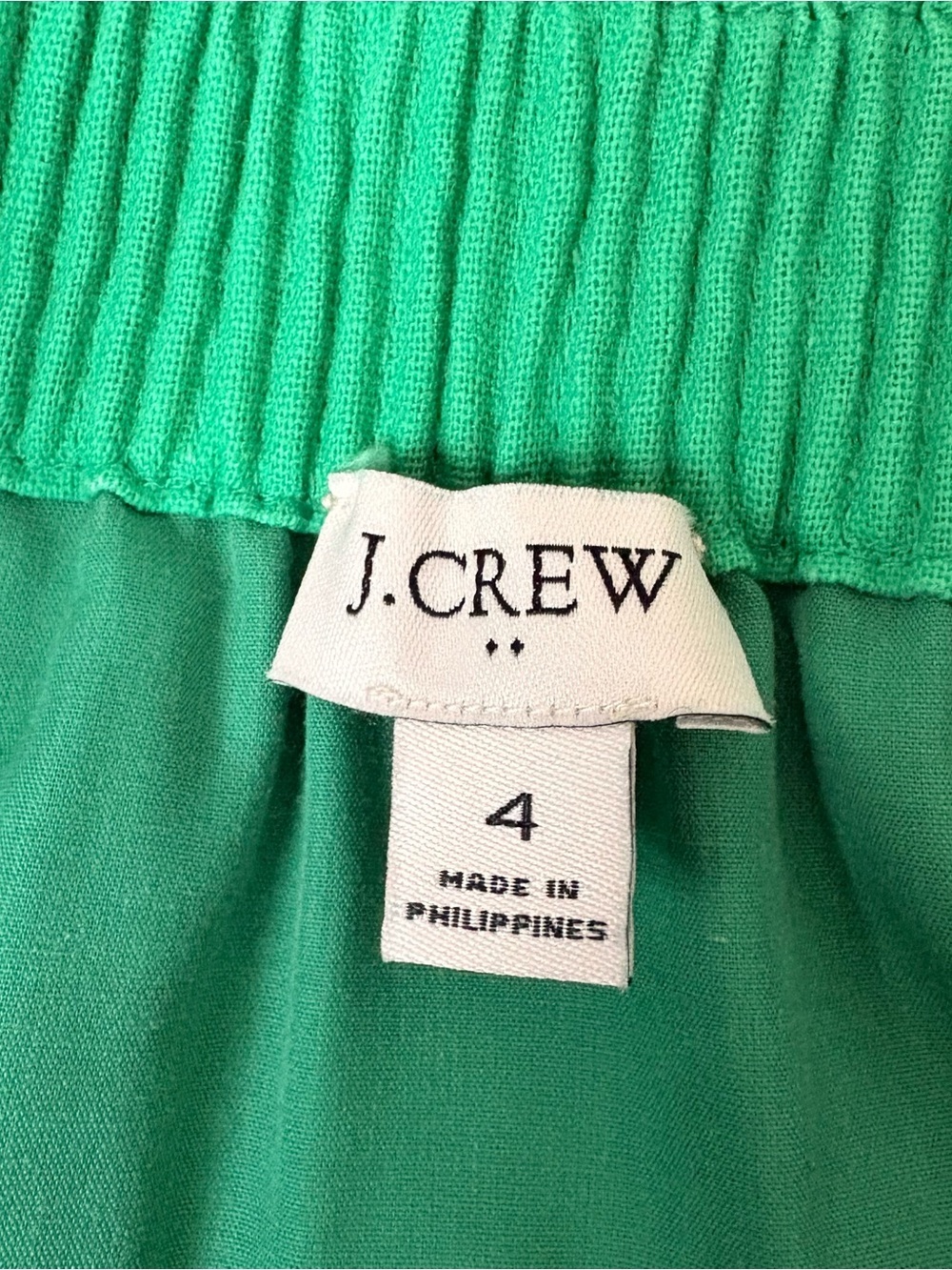 J. Crew Green Elastic Waist Mini Skirt size 4 - Picture 5 of 6